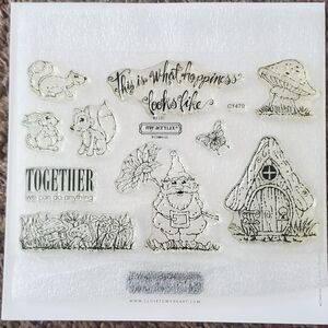 Close To My Heart Gnome Garden C1470 Clear Acrylic Stamps